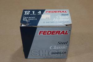 25 Federal 12 Gauge 2-34 Steel 4 Shot Shotshells