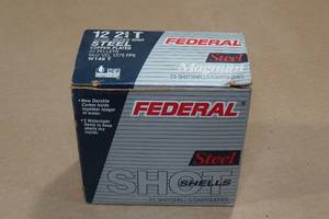 25 Federal 12 Gauge 2-34 Steel T Shot Shotshells
