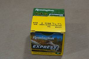 25 Remington Express .410 Bore 3 7-12 Shot Shotshells