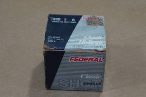 25 Federal .410 Bore 2-12 6 Shot Shotshells