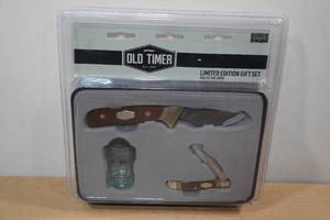 Old Timer Knife Set with Shot Glass