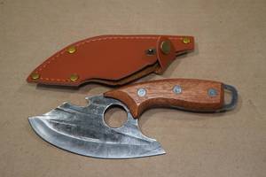 Carbon Steel Finger Hole Knife