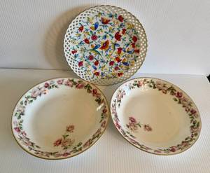 Three Vintage Decorative Plates - LIMOGES