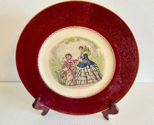 SALEM CHINA COMPANY Imperial Service Plate 23 Carat Gold