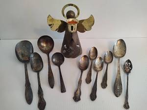 Sterling Silver Flatware, Silver Plated Angel & Silver Plated Flatware