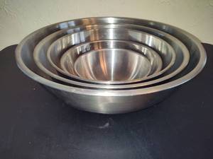 Lot of 5 Stainless Steel Bowls