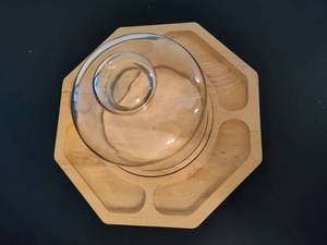 New Octagonal Tray with Cheese Dome