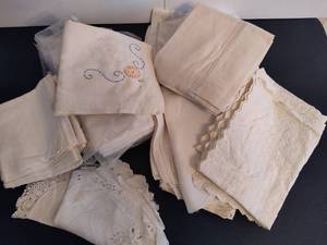 Lot of White Napkins, Table Clothes & Runner