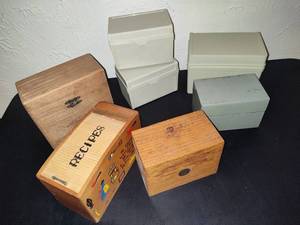 Assorted Recipe & Storage Boxes