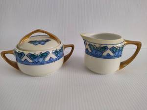 Vintage Hand Painted ROSENTHAL DONATELLO BAVARIA Sugar Bowl and Creamer Set