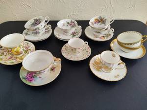 Assorted Vintage Tea Cups & Saucers