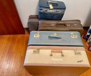 Lot of Five Vintage Suitcases