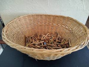 Large Basket wClothes Pins