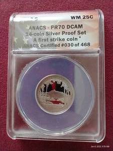 2013-S Silver White Mountain Quarter - ANACS PR70 DCAM