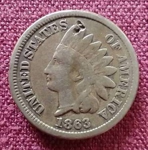 Early 1863 Indian Penny