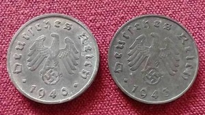 (2) 1940s Third Reich German Coins