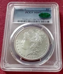 1881-S Morgan Dollar - PCGS MS67 CAC - WOW