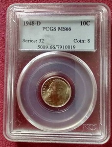 1948-D Silver Dime - PCGS MS66