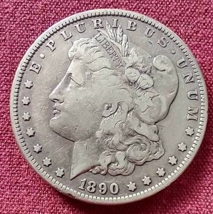 1890-CC Tailbar Morgan Dollar - Awesome Coin