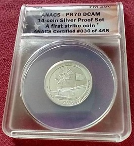 2013-S Silver Fort McHenry Quarter - ANACS PR70 DCAM