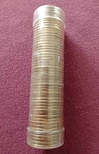 Roll of Bright Red Uncirculated 1954-S Wheat Pennies