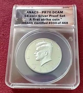 2013-S Silver Kennedy Half Dollar - ANACS PR70 DCAM