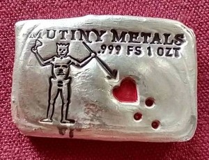 Awesome Poured Blackbeard 1 Oz. Silver Bar