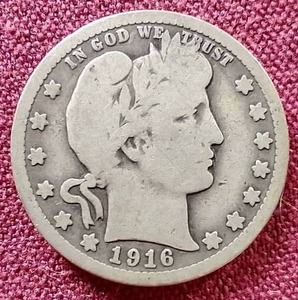 1916-D Barber Quarter