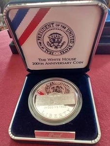 1992 White House Commemorative Silver Dollar - Proof