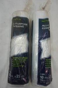 lot 54 image: 10x 25 all purpose covering. 3mm. NEW IN BAG. 2 rolls included in lot.
