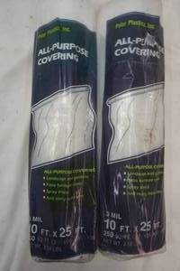 lot 56 image: 10x 25 all purpose covering. 3mm. NEW IN BAG. 2 rolls included in lot.