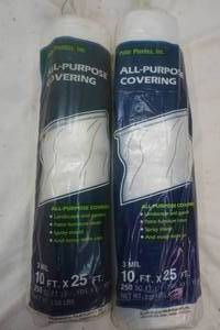 lot 57 image: 10x 25 all purpose covering. 3mm. NEW IN BAG. 2 rolls included in lot.