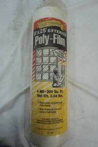 lot 58 image: 200 Sq. Ft. 4 mm. 8x25 Exterior Poly-Film. NEW IN BAG