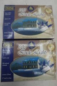 lot 82 image: Blue Icicle Lights. Box says 27 x2 boxes