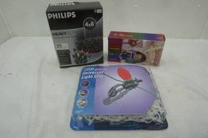 lot 123 image: 200 and 150 count light mini holiday lights and clips