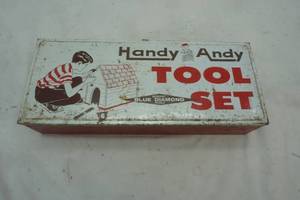 lot 155 image: Antique Handy Andy Tool Set and contents