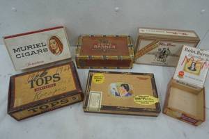 lot 187 image: vintage cigar boxes