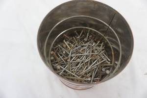 lot 286 image: coffee can with nails