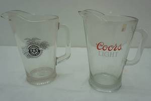lot 393 image: 2 pitcher lot Coors Light, Andeker