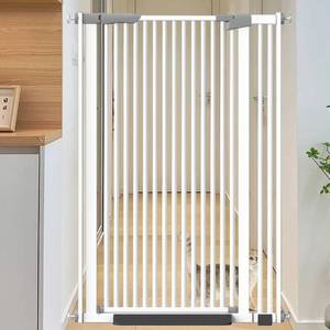 lot 2 image: White Safety Gate with Auto-Close Feature
