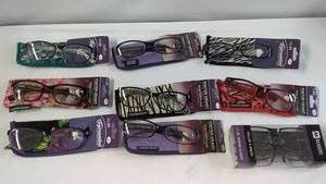 lot 29 image: Lot of 10 Foster Grant and Eyesential Reading Glasses in Various Strengths