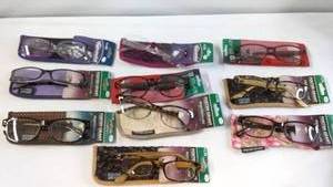 lot 31 image: Collection of 10 Foster Grant Reading Glasses with Cases