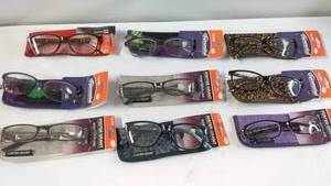 lot 37 image: Lot of 9 Foster Grant Prescription Glasses with Cases