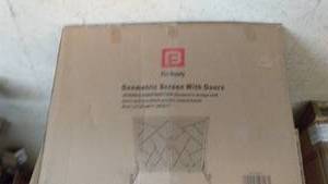 lot 50 image: Fire Beauty Geometric Screen with Doors for Fireplace