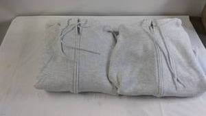 lot 55 image: Set of 2 Clique Adult Hoodies - Heather Gray, Size Large