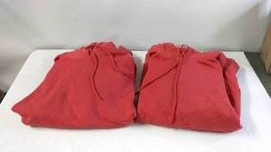 lot 62 image: Set of 2 Clique Adult Medium Red Hoodies