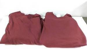 lot 74 image: Lot of 2 Clique Adult T-Shirts in Burgundy - Size 2XL