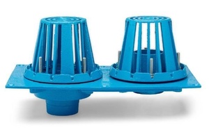 lot 100 image: Cast Iron Combination Roof Drain and Overflow