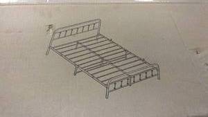 lot 117 image: YUDA Metal Queen Bed Frame - Unassembled
