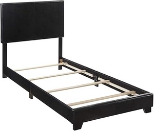 lot 120 image: Black Twin Size Bed Frame with Headboard